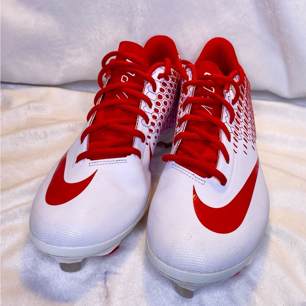 Nike Red and White Athletic Cleats